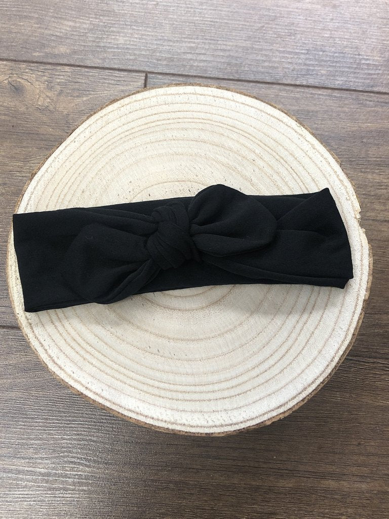 Black Knot Bow Headband