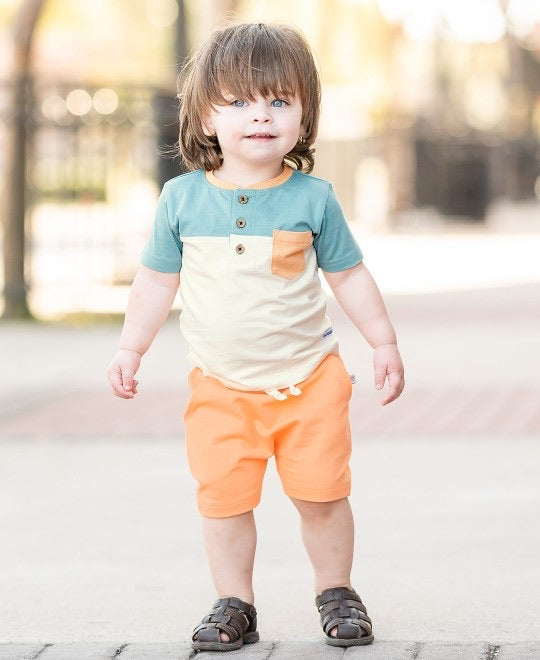 Marine Color Block Henley