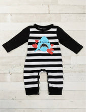 Load image into Gallery viewer, Love bites shark romper
