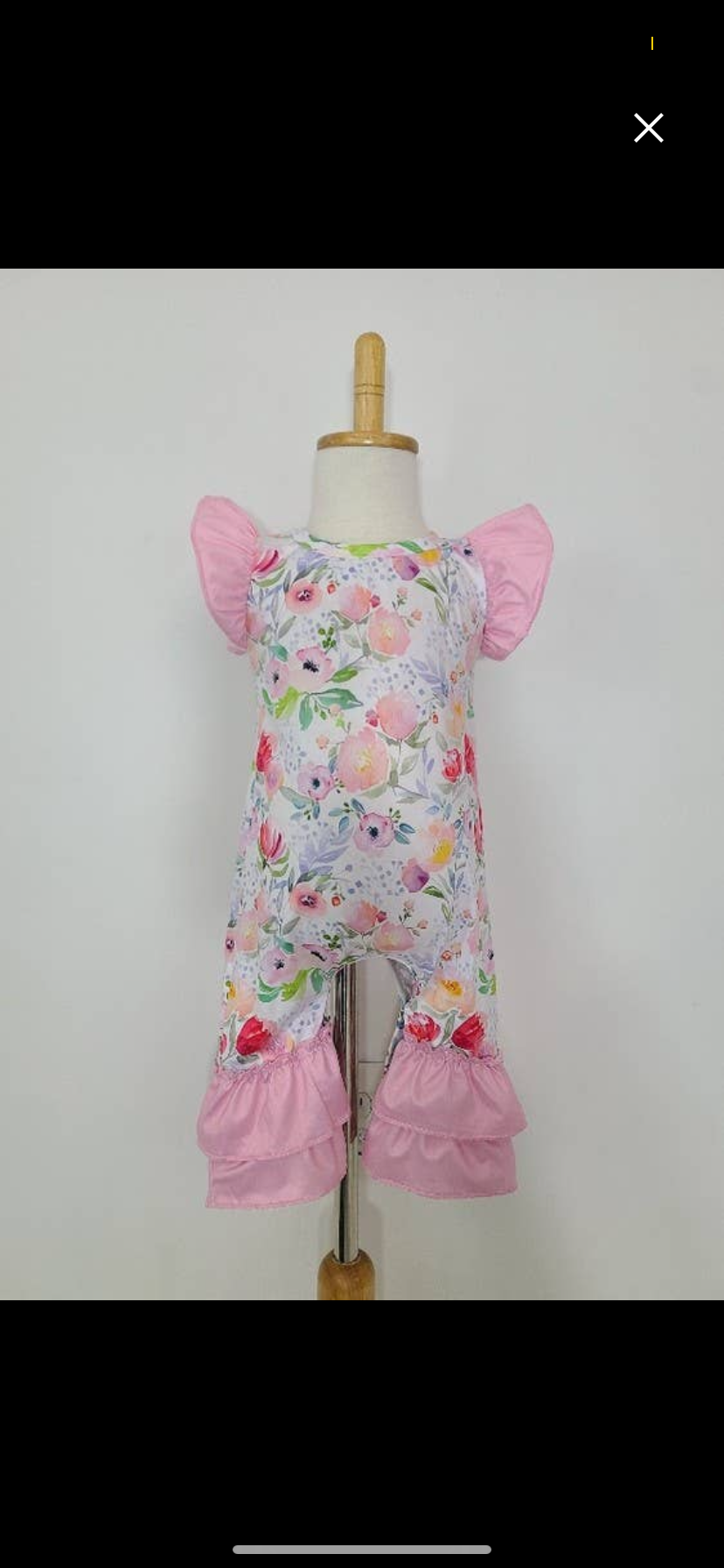 Pink Blossom Baby Romper