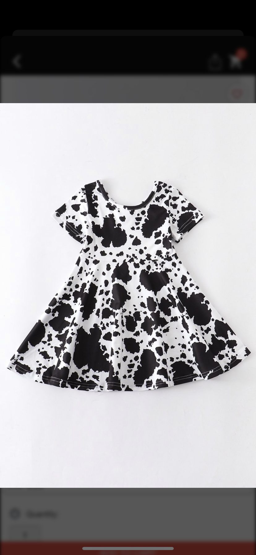 Cow Print Twirl Dress