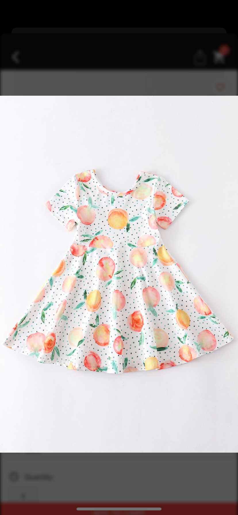Peach Twirl Dress