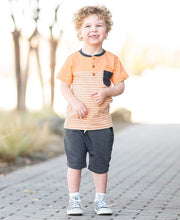 Load image into Gallery viewer, Heather Navy Jogger Shorts
