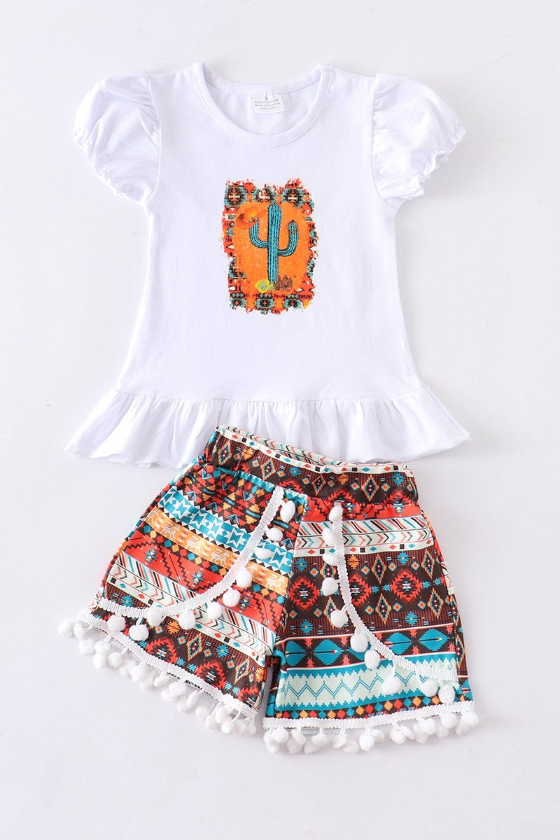 Cactus Pom Pom Short Set