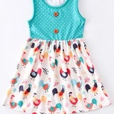 Load image into Gallery viewer, Polka Dot Rooster Dress
