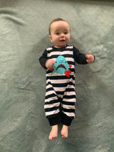 Load image into Gallery viewer, Love bites shark romper
