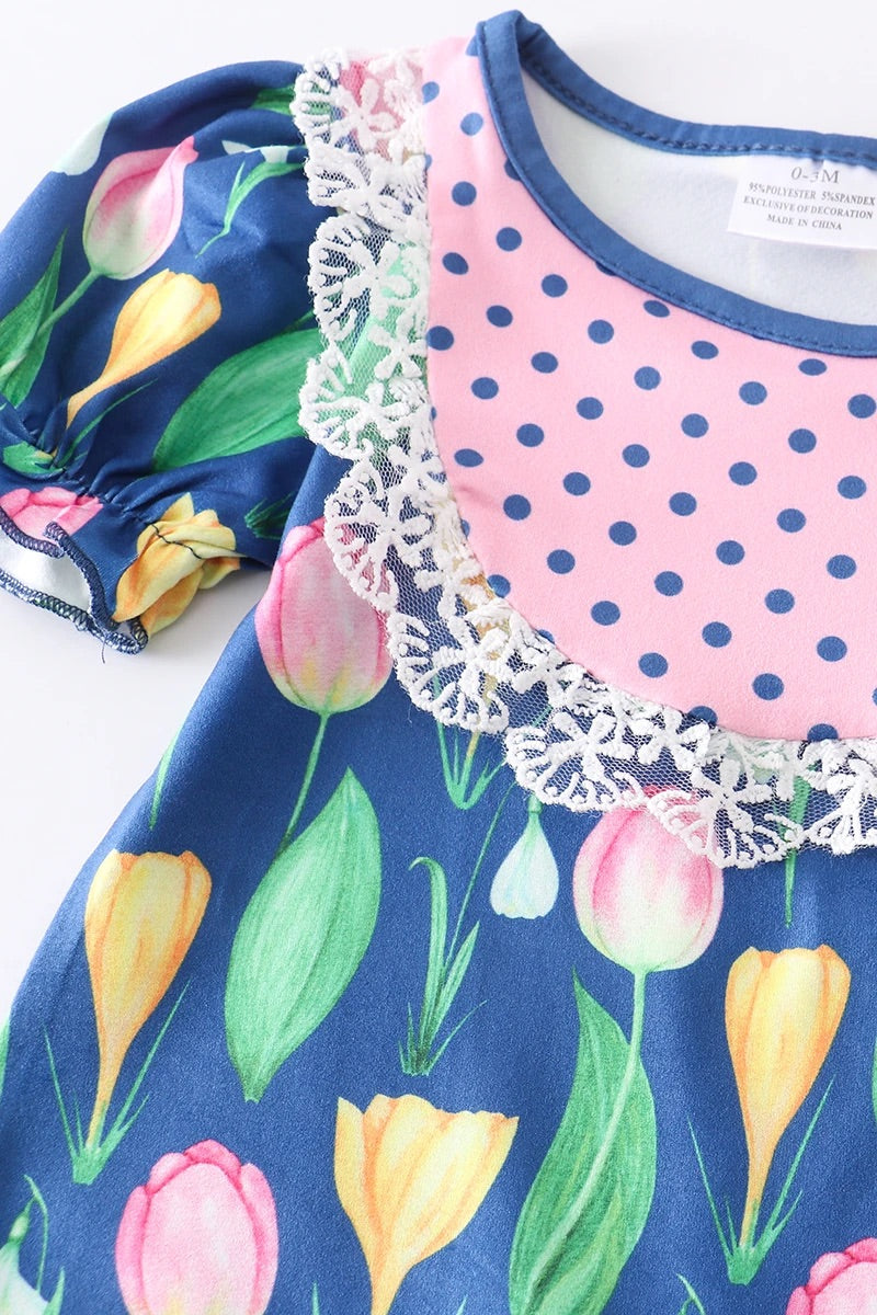 Tulip floral romper