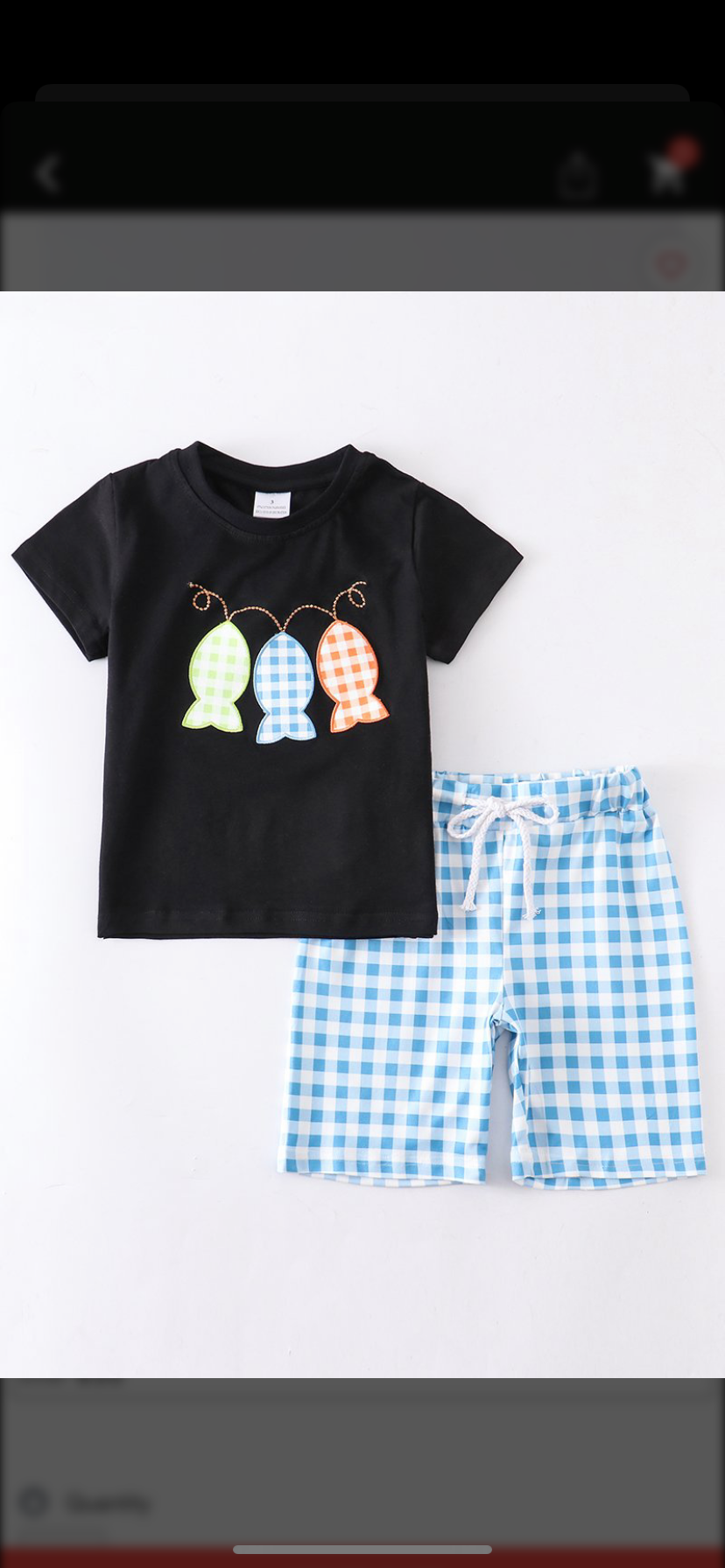 Gone fishing short set