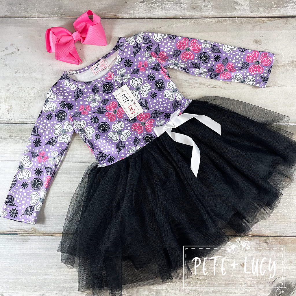 Pink Posies Tulle Dress