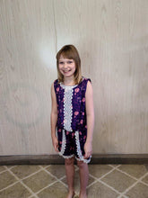 Load image into Gallery viewer, Purple Rose Romper
