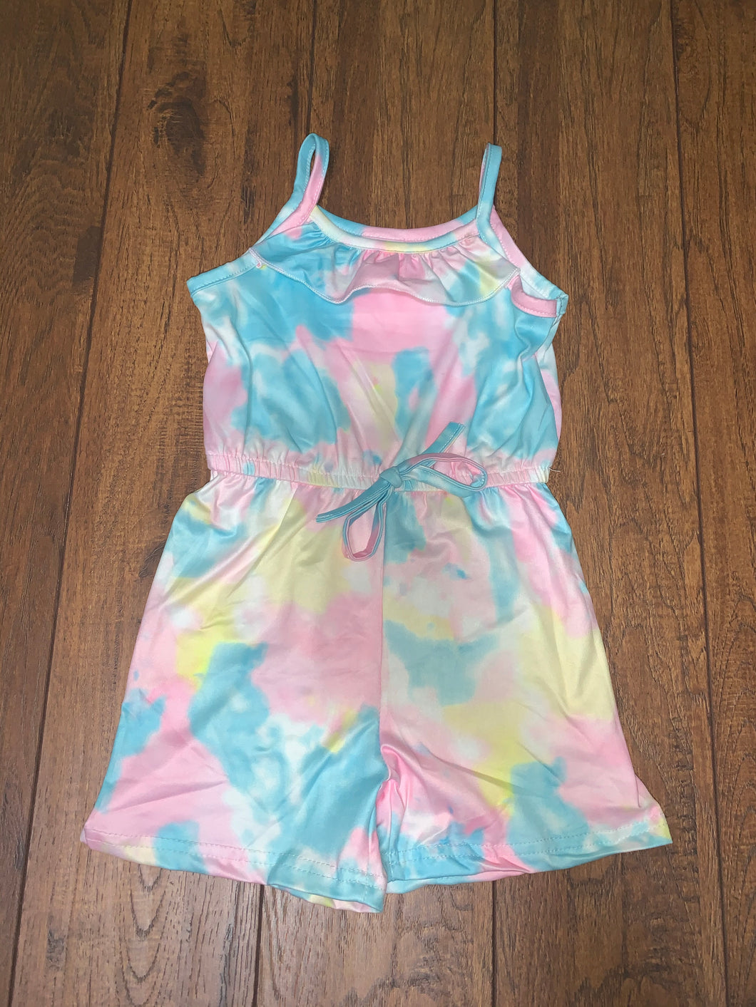 Pastel Tie Dye Ruffle Romper