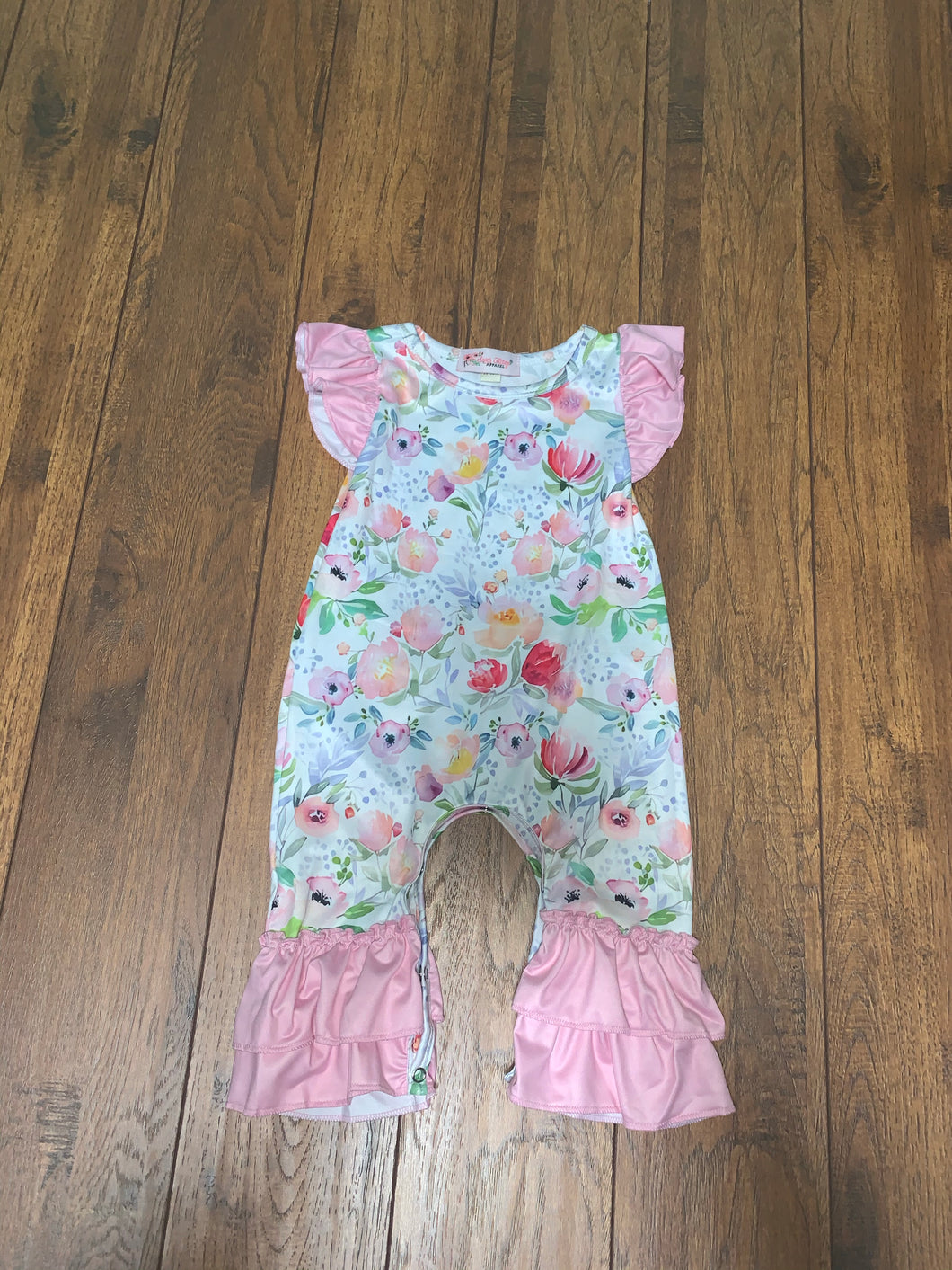 Lilac Peach Baby Romper