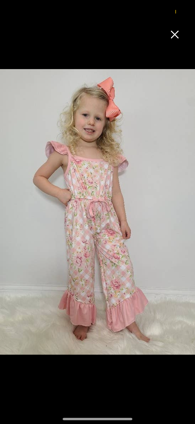 Rose Bud Lattice Romper