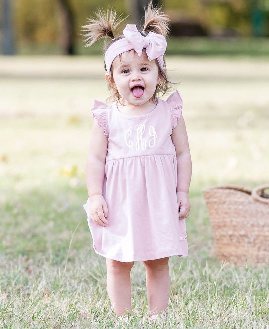 Soft Lilac Flutter Dress