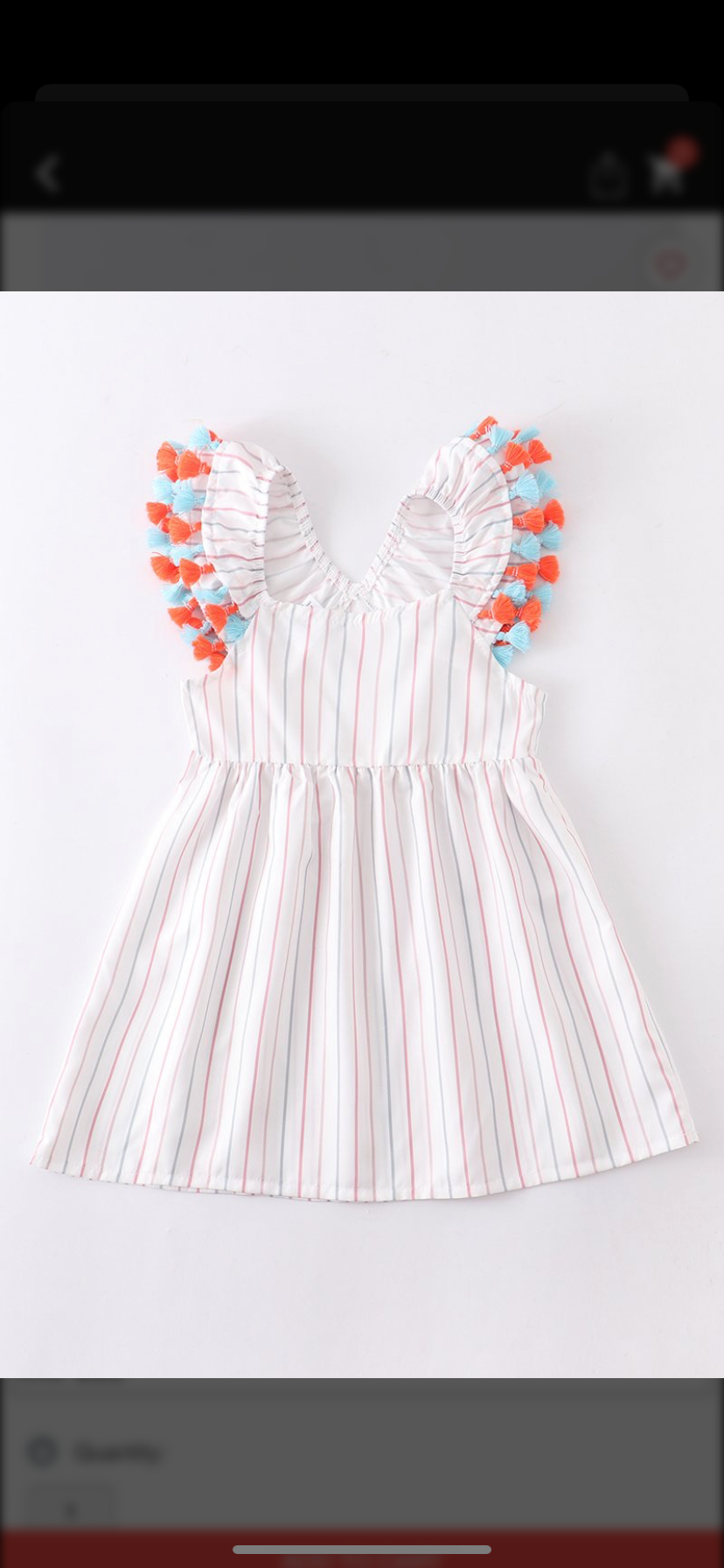 Stripe Tassel Dress