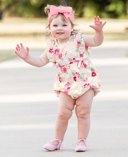 Darling Bouquets Ruffle Romper