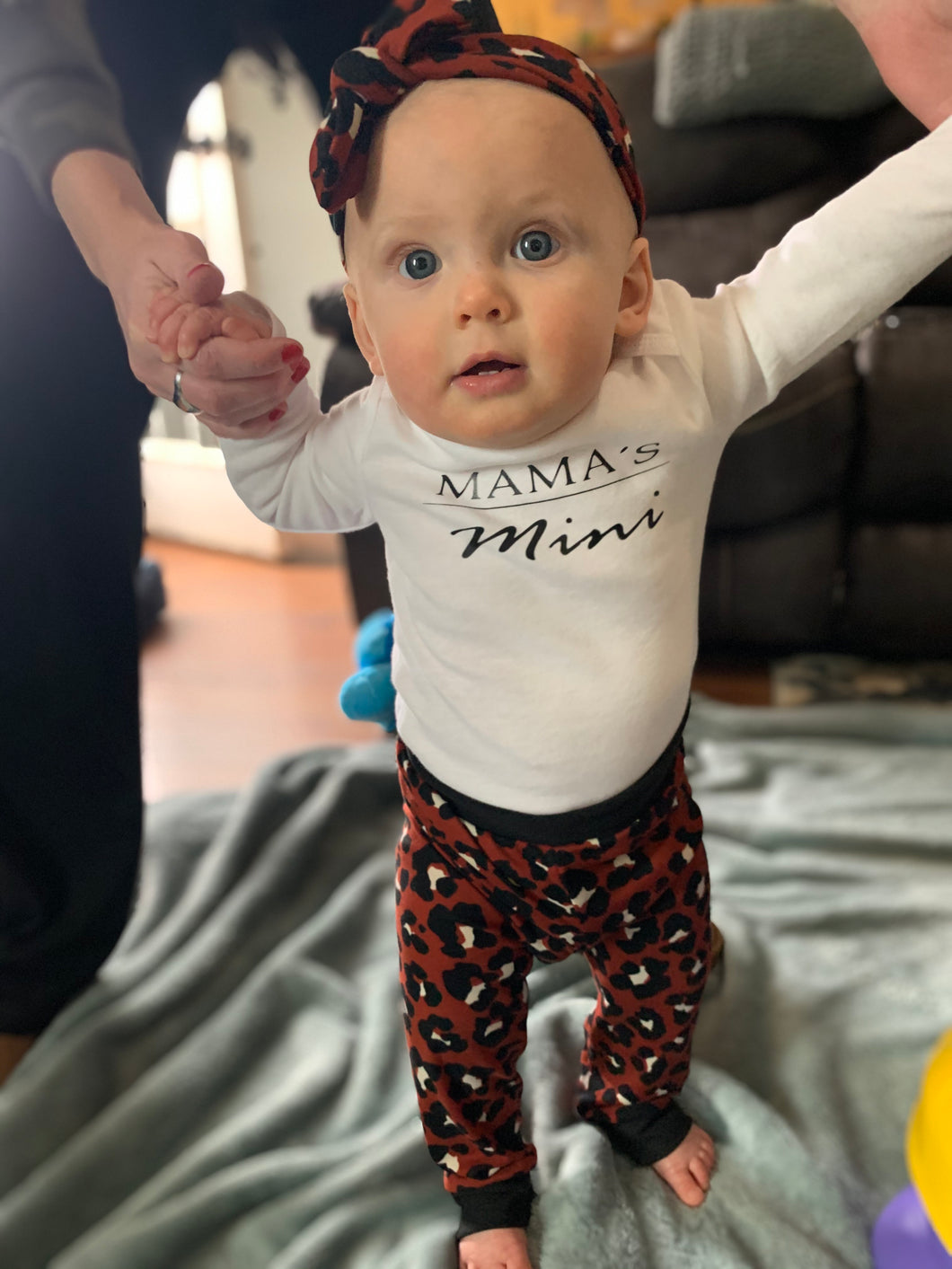 Rust cheetah joggers